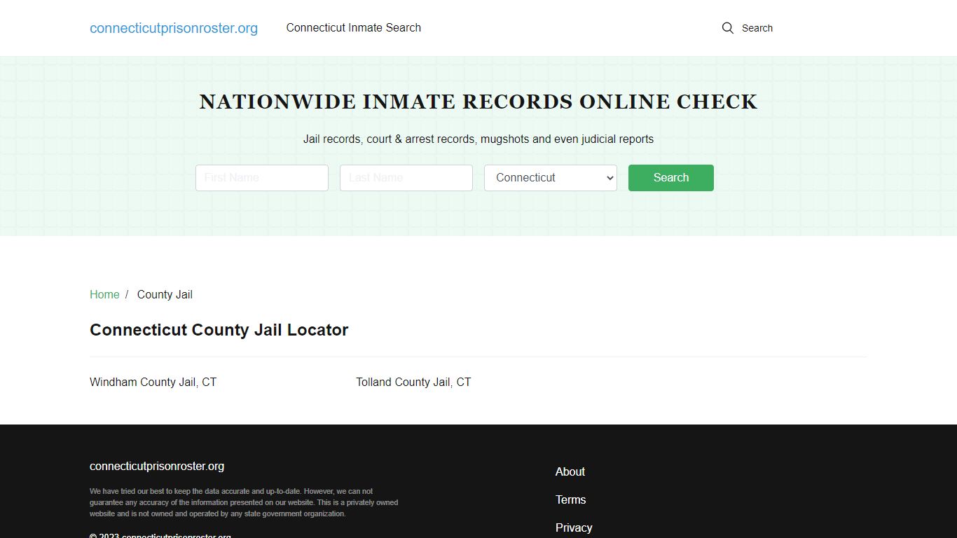 Connecticut County Jail Inmate Search | Free Inmate Lookup